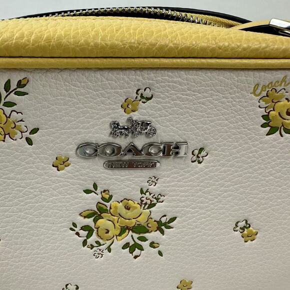 Coach Mini Jamie Camera Bag Crossbody With Floral Print In Chalk CAQ38 NWT - Picture 7 of 9